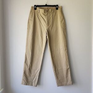 L.L.Bean Pants Adult 31 X 29 Khaki Flannel Lined Natural Fit Cotton Outdoor Mens
